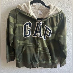 GAP Camo Zip Up with Furry inside